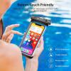 imageSyncwire Waterproof Mobile Phone Case Pack of 2 Underwater Mobile Phone Case 7 Inch Waterproof Mobile Phone Case with Side Buttons Seamless Design for iPhone 14 13 12 11 Pro XS Max Mini SE XR X 8Transparent
