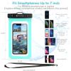 imageSyncwire Waterproof Mobile Phone Case Pack of 2 Underwater Mobile Phone Case 7 Inch Waterproof Mobile Phone Case with Side Buttons Seamless Design for iPhone 14 13 12 11 Pro XS Max Mini SE XR X 8BlackGreen