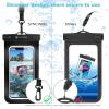 imageSyncwire Waterproof Mobile Phone Case Pack of 2 Underwater Mobile Phone Case 7 Inch Waterproof Mobile Phone Case with Side Buttons Seamless Design for iPhone 14 13 12 11 Pro XS Max Mini SE XR X 8black