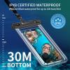 imageSyncwire Waterproof Mobile Phone Case Pack of 2 Underwater Mobile Phone Case 7 Inch Waterproof Mobile Phone Case with Side Buttons Seamless Design for iPhone 14 13 12 11 Pro XS Max Mini SE XR X 8TransparentTransparent
