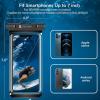 imageSyncwire Waterproof Mobile Phone Case Pack of 2 Underwater Mobile Phone Case 7 Inch Waterproof Mobile Phone Case with Side Buttons Seamless Design for iPhone 14 13 12 11 Pro XS Max Mini SE XR X 8Transparent