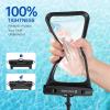 imageSyncwire Waterproof Mobile Phone Case Pack of 2 Underwater Mobile Phone Case 7 Inch Waterproof Mobile Phone Case with Side Buttons Seamless Design for iPhone 14 13 12 11 Pro XS Max Mini SE XR X 8BlackBlack