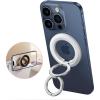 imageSYNCWIRE for MagSafe Ring Holder Magnetic Phone Ring Holder Magnet Cell Phone Grip Finger Ring Kickstand Compatible with iPhone 16 15 14 13 12 Pro Max fits MagSafe AccessoriesWhite
