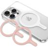 imageSYNCWIRE for MagSafe Sticker 3 Pack Compatible with MagSafe Ring Metal Ring Support Wireless Charging Magnetic Ring for Phone Case Universal for iPhone Galaxy All Standard Cases2 Pink1 White