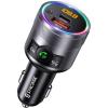 imageSyncwire Bluetooth 54 FM Transmitter for Car 38W PDampampQC30 Dual USB Charging Bluetooth Car Adapter Microphone ampamp Bass Sound MP3 Music Player FM Kit with HandsFree CallingSilver