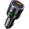 imageSyncwire Bluetooth 54 FM Transmitter for Car 38W PDampampQC30 Dual USB Charging Bluetooth Car Adapter Microphone ampamp Bass Sound MP3 Music Player FM Kit with HandsFree CallingBlack