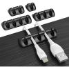 imageSyncwire Cable Clips 5 Pack Gray Cord Organizer Cable Management Self Adhesive Cable Holder for Organizing Cable Cords Ideal for Home Office Cubicle Car Nightstand Desk AccessoriesBlack