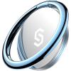 imageSyncwire Cell Phone Ring Holder Stand 360 Degree Rotation Universal Finger Ring Kickstand with Polished Metal Phone Grip for Magnetic Car Mount Compatible with iPhone Samsung LG Sony  GrayBlue
