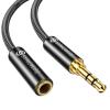 imageSyncwire Headphone Extension Cable  6FT HiFi SoundGold Plated JackTRS NylonBraided 35mm Male to Female Audio Extension Cord Compatible with iPhone iPad Smartphone Tablets Media Players6 feet