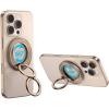 imageSyncwire Magnetic Phone Ring Holder for MagSafe Cell Phone Grip Stand Finger Ring Kickstand With TwoSided Magnetic Compatible iPhone 16 Pro Max 15 14 13 12 Android GreenDesert Gold