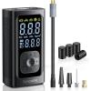 imageSyncwire Tire Inflator Portable Air Compressor  150PSI 2X Faster Inflation Smart Air Pump for Car Tires ExtraLarge LCD with Digital Pressure Gauge Auto ShutOff for Car Motorcycle Bike ampamp BallsBlack