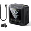imageSyncwire Tire Inflator Portable Air Compressor 150PSI Air Pump for Car Tires 3X Faster Inflation Electric Smart Tire Pump with ExtraLarge LCD Dual Value Display Free Car Tire Valve Caps AutoOffBlack