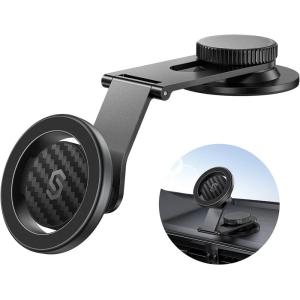 imageSYNCWIRE Fits MagSafe Car Mount for Universal Dashboard Tesla Screen Magnetic Phone Holder for Car Foldable Aluminum Alloy Arm Super Stable Car Mount for iPhone 16 Pro Max 15 14 13 12ampampAll PhonesBlack