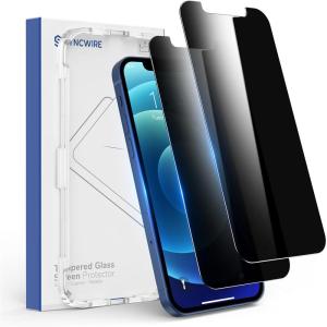 imageSYNCWIRE Privacy Screen Protector for iPhone 11 ProXSX10 Pack of 2 AntiSpy 9H Hardness Shatterproof Screen Protector 3D BubbleFree Protective Glass Privacy Screen ProtectoriPhone 12 Pro Max67 Inch