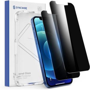 imageSYNCWIRE Privacy Screen Protector for iPhone 11 ProXSX10 Pack of 2 AntiSpy 9H Hardness Shatterproof Screen Protector 3D BubbleFree Protective Glass Privacy Screen ProtectoriPhone 1212 Pro61 Inch