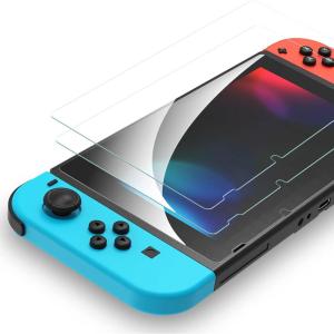 imageSYNCWIRE Screen Protector for Nintendo Switch Tempered Glass 2 Pack Transparent HD Clear Screen Protector for Nindendo Switch AntiScratch AntiFingerprint Shatterproof BubbleFree
