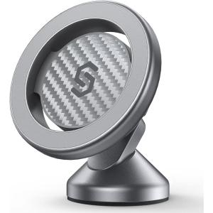 imageSYNCWIRE for MagSafe Car Mount  Kevlar Material Magnetic Phone Holder for Car Dash360 Rotation Strong Magnets Car Phone Holder Compatible iPhone 16 Pro Max 15 14 13Android MagSafe Car AccessoriesKevlar