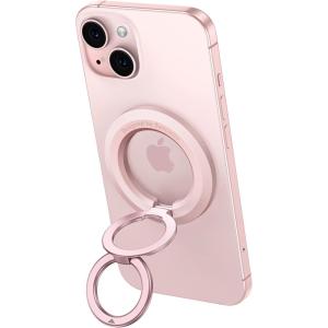 imageSYNCWIRE for MagSafe Ring Holder Magnetic Phone Ring Holder Magnet Cell Phone Grip Finger Ring Kickstand Compatible with iPhone 16 15 14 13 12 Pro Max fits MagSafe AccessoriesPink