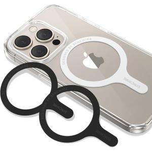 imageSYNCWIRE for MagSafe Sticker 3 Pack Compatible with MagSafe Ring Metal Ring Support Wireless Charging Magnetic Ring for Phone Case Universal for iPhone Galaxy All Standard Cases2 Black1 White