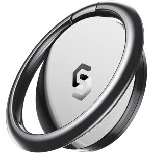 imageSyncwire Cell Phone Ring Holder Stand 360 Degree Rotation Universal Finger Ring Kickstand with Polished Metal Phone Grip for Magnetic Car Mount Compatible with iPhone Samsung LG Sony  GrayGray