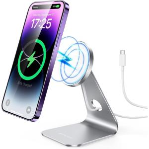 imageSyncwire Magnetic Wireless Charger Fast Wireless Charging Stand Compatible Magsafe for Apple iPhone 1615141312 Series 16 15 14 13 12 Pro MaxProPlus AirPods 3Pro Power Supply Not Included15W