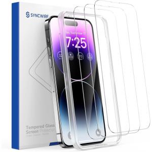 imageSyncwire Screen Protector for iPhone 14 Pro61 inch 3 Pack 10X Military Grade Protection Tempered Glass Easy Installation Frame Full Coverage HD Clear Bubble FreeiPhone 14 Pro Max