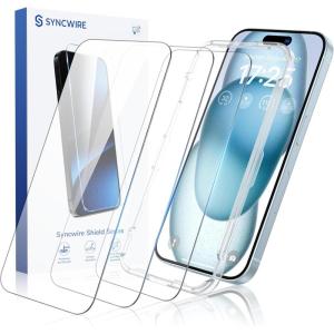 imageSyncwire Screen Protector for iPhone 14 Pro61 inch 3 Pack 10X Military Grade Protection Tempered Glass Easy Installation Frame Full Coverage HD Clear Bubble FreeiPhone 16  15