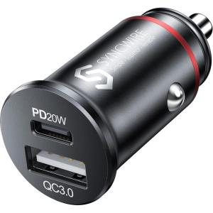 imageSyncwire USB C Car Charger 38W Fast USB Car Charger PDampampQC 30 Dual Port Super Mini ampamp All Metal Car Adapter Cigarette Lighter Compatible with iPhone 15 Pro Max15 Pro141312 Samsung S23 and More