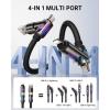imageSYNCWIRE 4in1 USB Charging Cable 4FT 240W MultiPort USBUSBC to USB CLightning Fact Charging Cable for iPhone 1615 Series MacBook ProiPad Galaxy S24S23 Android Auto etc