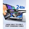 imageSYNCWIRE 4in1 USB Charging Cable 4FT 240W MultiPort USBUSBC to USB CLightning Fact Charging Cable for iPhone 1615 Series MacBook ProiPad Galaxy S24S23 Android Auto etc