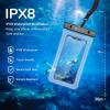 imageSYNCWIRE Waterproof Mobile Phone Case 7 Inches Pack of 2 IPX8 Universal Waterproof Mobile Phone Case for iPhone 16 15 14 13 12 11 Pro Xs Max Mini Se Galaxy S25 S24 S23 S22 S21 S10Black  Transparent