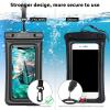imageSYNCWIRE Waterproof Mobile Phone Case 7 Inches Pack of 2 IPX8 Universal Waterproof Mobile Phone Case for iPhone 16 15 14 13 12 11 Pro Xs Max Mini Se Galaxy S25 S24 S23 S22 S21 S10BlackBlack