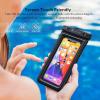 imageSYNCWIRE Waterproof Mobile Phone Case 7 Inches Pack of 2 IPX8 Universal Waterproof Mobile Phone Case for iPhone 16 15 14 13 12 11 Pro Xs Max Mini Se Galaxy S25 S24 S23 S22 S21 S10Black  Blue