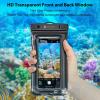 imageSYNCWIRE Waterproof Mobile Phone Case 7 Inches Pack of 2 IPX8 Universal Waterproof Mobile Phone Case for iPhone 16 15 14 13 12 11 Pro Xs Max Mini Se Galaxy S25 S24 S23 S22 S21 S10Black  Blue