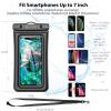 imageSYNCWIRE Waterproof Mobile Phone Case 7 Inches Pack of 2 IPX8 Universal Waterproof Mobile Phone Case for iPhone 16 15 14 13 12 11 Pro Xs Max Mini Se Galaxy S25 S24 S23 S22 S21 S10Black  Blue