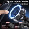 imageSYNCWIRE for MagSafe Car Mount Flexible Rotation Magnetic Phone Holder for Car Vent Hands Free Car Air Vent Phone Holder Clip Universal Compatible with iPhone 16 15 14 13 12 Pro Max PlusBlack