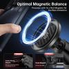 imageSYNCWIRE for MagSafe Car Mount Flexible Rotation Magnetic Phone Holder for Car Vent Hands Free Car Air Vent Phone Holder Clip Universal Compatible with iPhone 16 15 14 13 12 Pro Max PlusCarbon Fiber