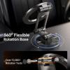 imageSyncwire Fits MagSafe Car Mount for Car DashampampTesla ScreenAllMetal Magnetic Phone Holder Flexible Threeaxis360 Rotation Car Mount Strong Magnets Car Phone Holder for iPhone 16 15 14 13 Pro MaxTitanium Black