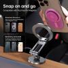 imageSyncwire Fits MagSafe Car Mount for Car DashampampTesla ScreenAllMetal Magnetic Phone Holder Flexible Threeaxis360 Rotation Car Mount Strong Magnets Car Phone Holder for iPhone 16 15 14 13 Pro MaxTitanium Silver