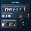 imageSyncwire iPhone Car Charger  Upgrade Apple MFi Certified 48A24W Car Charging Adapter with Builtin Coiled Lightning Cable for Apple iPhone 14131211XsXS MaxXRX876 Plus iPad ampamp More8FT