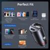 imageUSB C Car Charger Syncwire 60W PD 30W ampamp QC 30W USB Car Charger Adapter Fast Charging Super Mini ampamp All Metal for iPhone 16 Pro Max 15 Plus 14 13 Samsung S25S24 Pixel iPad Road Trip Essentials