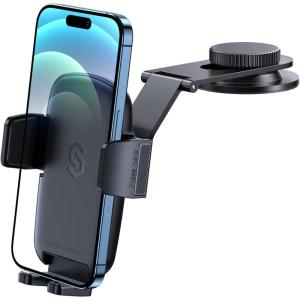 imageSYNCWIRE Car Phone Holder for Universal Dashboard Super Stable Car Phone Mount Foldable Aluminum Alloy Arm for iPhone 16 15 14 13 12 Series ampamp All Phones