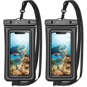 imageSYNCWIRE Waterproof Mobile Phone Case 7 Inches Pack of 2 IPX8 Universal Waterproof Mobile Phone Case for iPhone 16 15 14 13 12 11 Pro Xs Max Mini Se Galaxy S25 S24 S23 S22 S21 S10BlackBlack