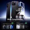 imageSYNCWIRE MagSafe Car Phone Mount 3Axis Double Folding Design Strong Suction Cup Phone Holder 360 Rotation Compatible with iPhone 1215 Series ampamp MagSafe Cases Carbon Fiber Head Gloss Black Arm2Axis  Black