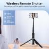 imageSYNCWIRE 62quot Phone Tripod AllinOne Aluminum Selfie Stick Tripod with Bluetooth Remote for iPhone and Android Smartphones Perfect for Selfie Travel Vlog Video Recording and Photography BlackBlack