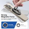 imageSYNCWIRE Magnetic Phone Ring Holder for MagSafe 2 Pack  Magnet Cell Phone Grip Stand Finger Ring Kickstand TwoSided Magnetic Compatible with iPhone 17 Pro Max 16 15 14 13 12 MagSafe AccessoriesSingle RingBlackBlack