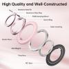 imageSYNCWIRE Magnetic Phone Ring Holder for MagSafe 2 Pack  Magnet Cell Phone Grip Stand Finger Ring Kickstand TwoSided Magnetic Compatible with iPhone 17 Pro Max 16 15 14 13 12 MagSafe AccessoriesSingle RingPinkPink