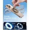 imageSYNCWIRE for MagSafe Ring Phone Holder 360 Rotation Magnetic Cell Phone Grip DualSided Magnets Phone Ring Kickstand Compatible with iPhone 17 16 15 14 13 12 Pro Max MagSafe Android Samsung etcDual RingDesert Gold