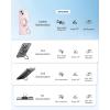 imageSYNCWIRE for MagSafe Ring Phone Holder 360 Rotation Magnetic Cell Phone Grip DualSided Magnets Phone Ring Kickstand Compatible with iPhone 17 16 15 14 13 12 Pro Max MagSafe Android Samsung etcDual RingLight Pink