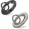 imageSYNCWIRE Magnetic Phone Ring Holder for MagSafe 2 Pack  Magnet Cell Phone Grip Stand Finger Ring Kickstand TwoSided Magnetic Compatible with iPhone 17 Pro Max 16 15 14 13 12 MagSafe AccessoriesSingle RingBlackTitanium